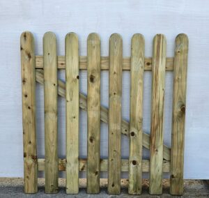 3ft Round Top Picket Gate (900 x 900mm) - Pressure Treated